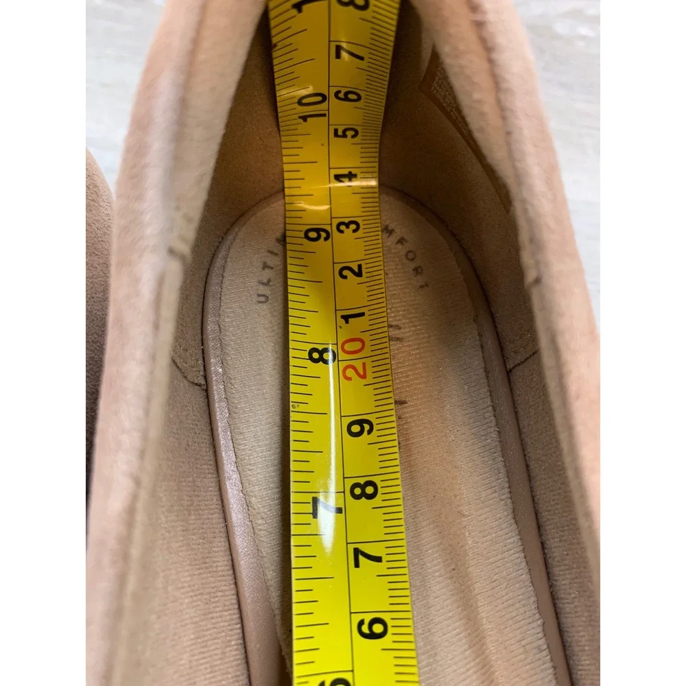 Clarks Women's Tan Suede Wedge Pumps Comfort Tan 7.5 Casual Shoes